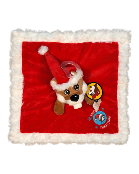 Red security blanket - perfect for baby's first Christmas