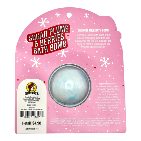 Buc-ee’s Christmas Coconut Milk Bath Bomb