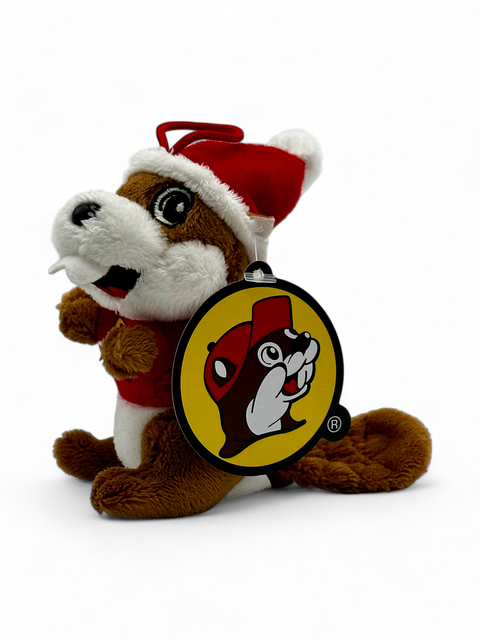 Santa Beaver Plush Ornament