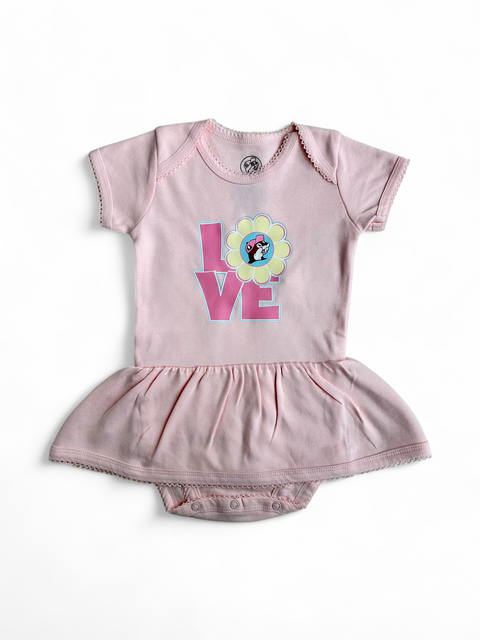 Infant Pink Love Onesie Dress