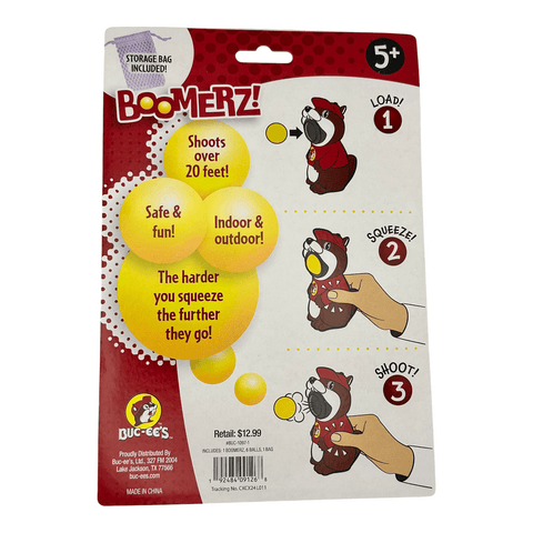 Buc-ee's Boomerz! Toy - Squeeze & Launch