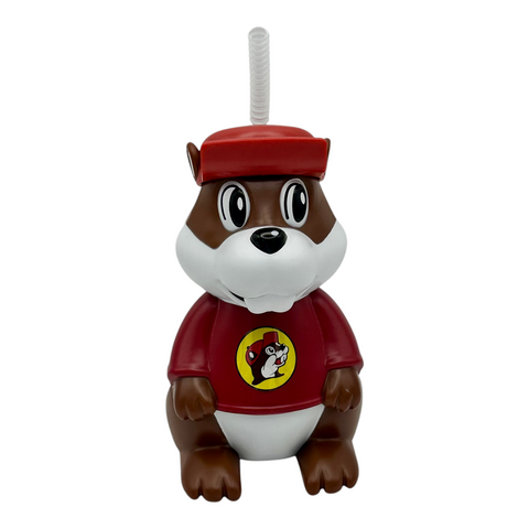 Buc-ee Beaver Bottle with Straw