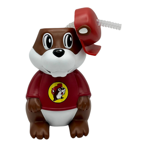 Buc-ee Beaver Bottle with Straw