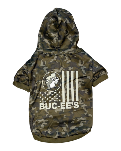 Camo dog hoodie - trendy design for pets