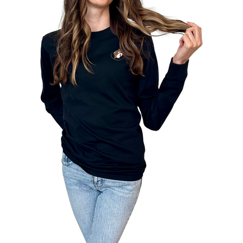 Adult Buc-ee’s Long Sleeve Black Shirt – Camo