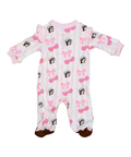 Cherry pink infant onesie - playful cherry and bow design