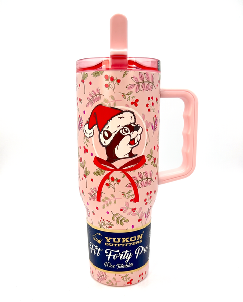 Buc-ee's Christmas 2026 40oz Fit Forty Pro Pink Winterberry Tumbler