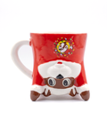 Red ceramic mug - festive holiday design