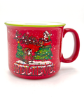 Red mug - "BELIEVE" text design