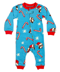 Blue infant onesie - festive holiday design