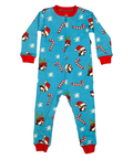 Bright blue toddler onesie - festive holiday design