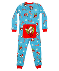 Blue onesie - playful holiday design
