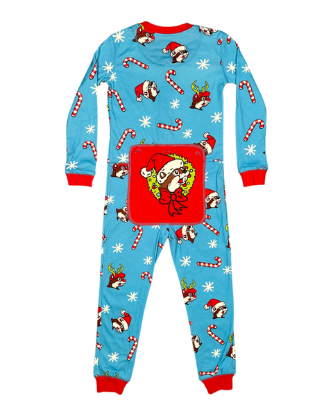 Blue onesie - playful holiday design