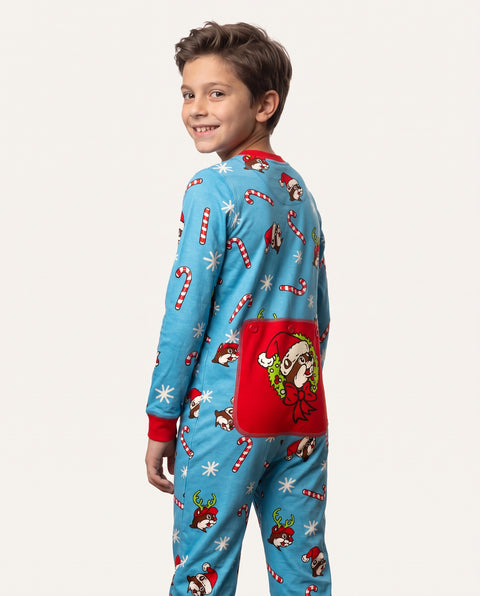 Buc-ee's Christmas 2026 Blue Youth Onesie
