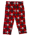 Red plaid toddler pajama pants - soft cotton blend material