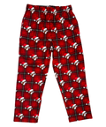 Red plaid youth pajama pants - festive holiday design