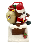 Multi-colored ornament - festive Santa chimney design