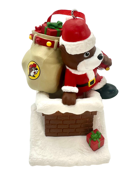 Multi-colored ornament - festive Santa chimney design