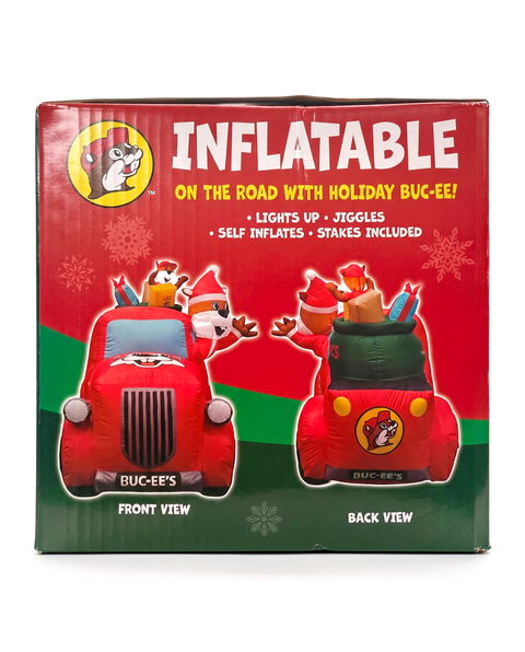 Red inflatable truck - 72" long, 49" high, 47" wide