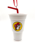 White Christmas ornament - festive cup design