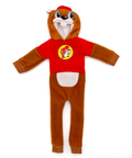 Brown and red doll union suit - soft blend material