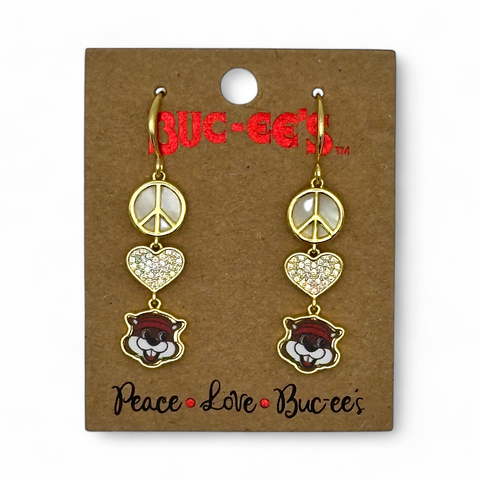 Peace Lovy Buc-ee's Earrings