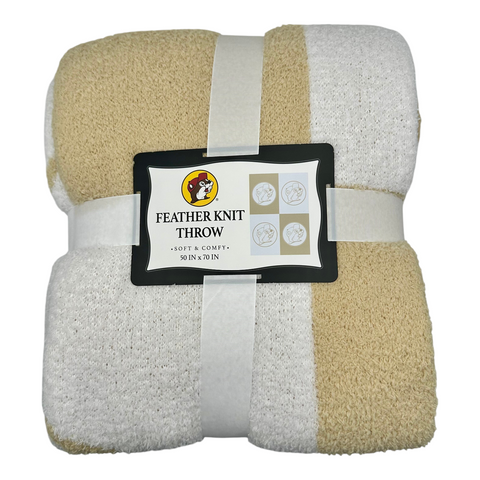 Buc-ee's Feather Knit Throw