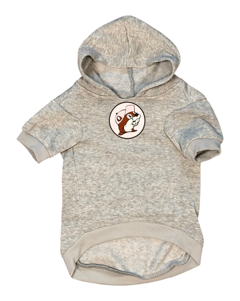 Gray dog hoodie - cozy pet apparel
