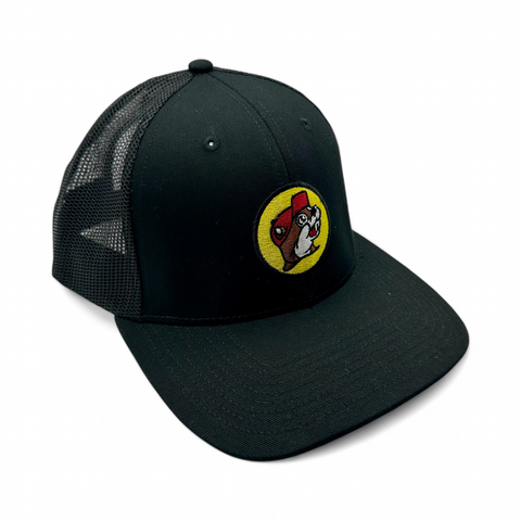 Adult Classic Black Snapback Hat With Logo