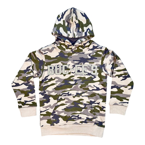 Buc-ee's Youth Born and Bred Camo Hoodie