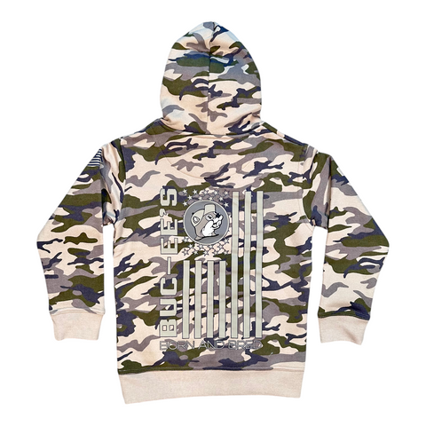 Buc-ee's Youth Born and Bred Camo Hoodie