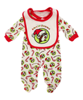 White infant onesie - Baby's First Christmas design