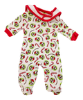 Cotton baby outfit - Red and white holiday theme