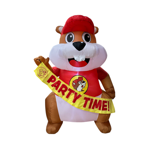 Inflatable Buc-ee’s Beaver with Banner - Light-Up, Self-Inflating Fun