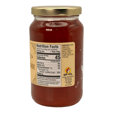 Buc-ee’s Strawberry Lemonade Jam – No HFCS, Gluten-Free, USA-Made