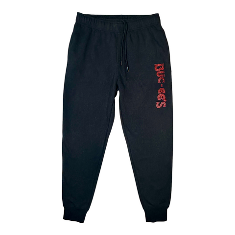 Adult Black Bling Fleece Jogger