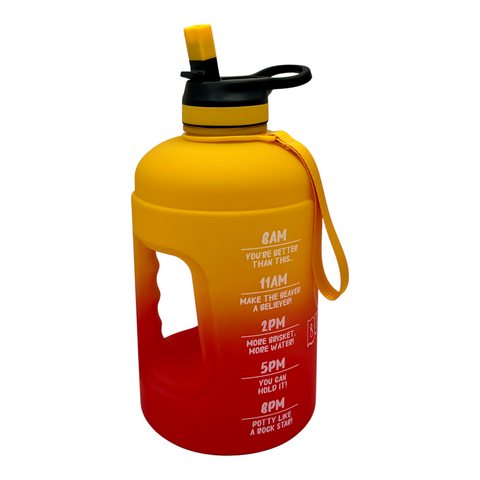 76oz Red And Gold Hydration Jug with Carry Handle