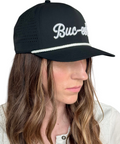 Buc-ee's Black Snapback Rope Brim Hat