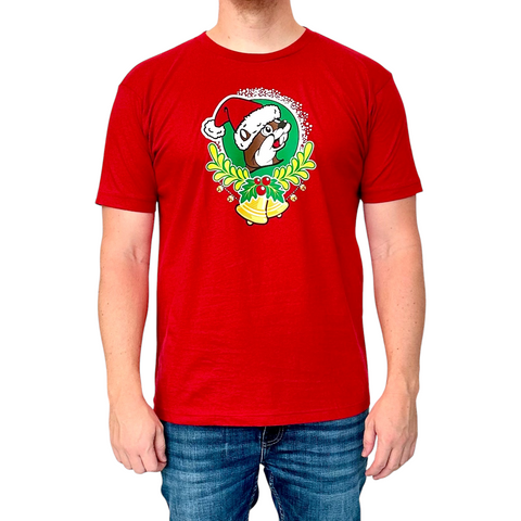 Buc-ee's Adult Christmas 2025 Red T-Shirt