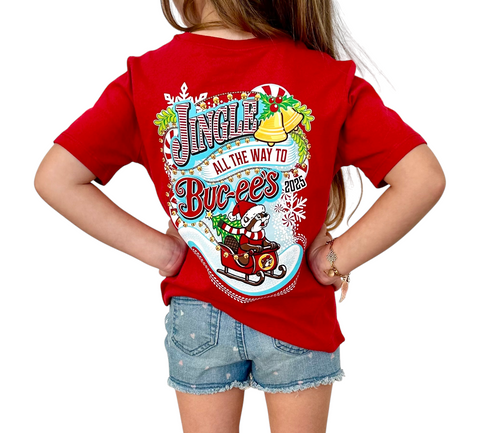 Buc-ee's Toddler Christmas 2025 Red T-Shirt