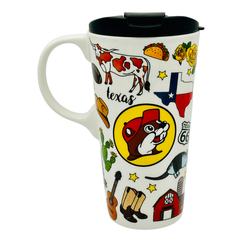 Ceramic Travel Mug - 17oz with Lid