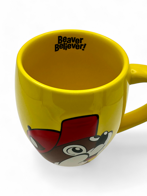 Classic Yellow Beaver Believer Mug with Buc-ee's Logo