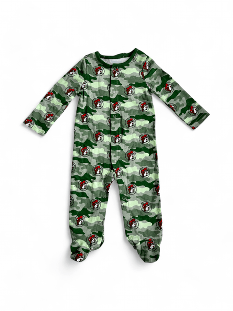 Infant Camo Onesie Pajamas with Bib