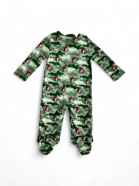 Infant Camo Onesie Pajamas with Bib