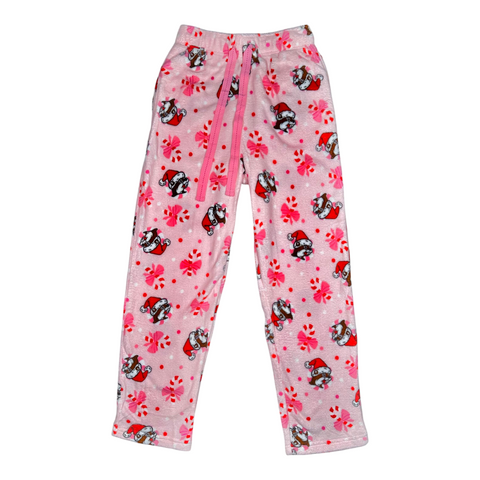Adult Christmas Pink Lounge Sherpa Pants