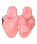 Pink furry slippers - cozy and durable footwear