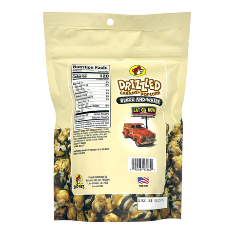 Drizzled Caramel Popcorn - Black & White