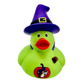 Green rubber ducky - Halloween witch design with cape