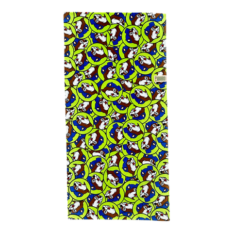 Buc-ee's Lime Mania towel - 32x64 inches, cotton material