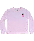 Pink long sleeve lounge shirt - soft cotton material